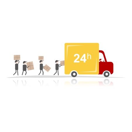 Delivery car for your designのイラスト素材