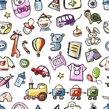 Baby seamless pattern for your designのイラスト素材