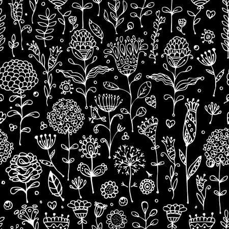 Floral pattern sketch for your designのイラスト素材