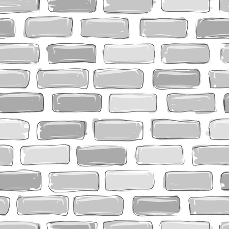 Brick wall grey, sketch for your designのイラスト素材