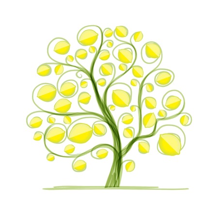 Lemon tree for your designのイラスト素材