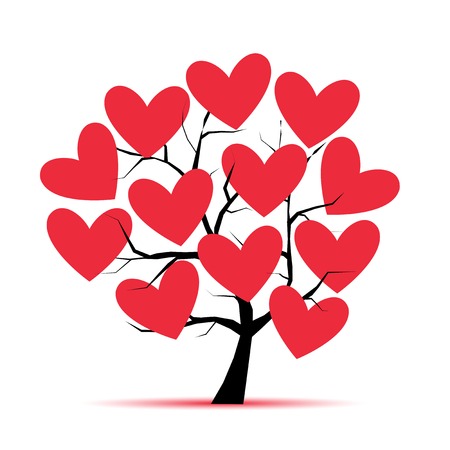 Love tree with hearts for your designのイラスト素材