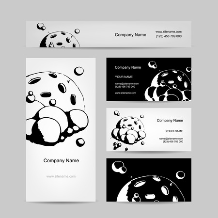 Set of abstract creative business cards designのイラスト素材