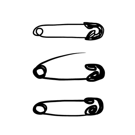 Safety pin isolated for your design. Vector illustrationのイラスト素材