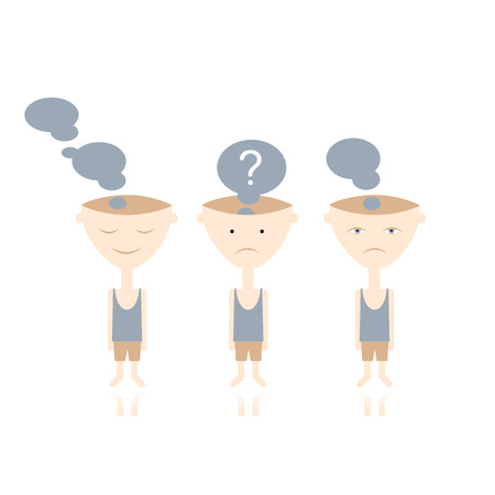 People  and thoughts, concept design. Vector illustrationのイラスト素材