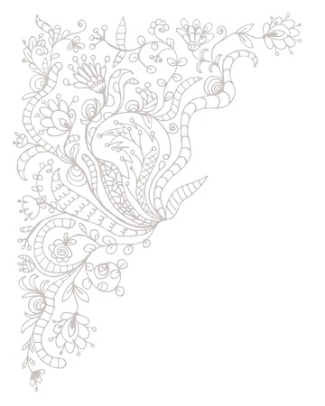 Floral pattern sketch for your design. Vector illustrationのイラスト素材