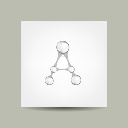 Business card design with letter A. Vector illustrationのイラスト素材