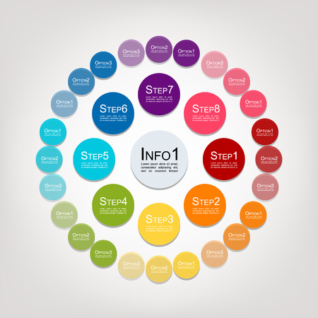 Circle infographic for your design. Vector illustrationのイラスト素材