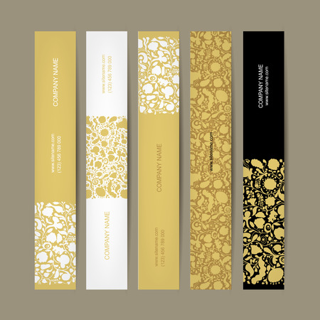 Banners set, floral design. Vector illustrationのイラスト素材