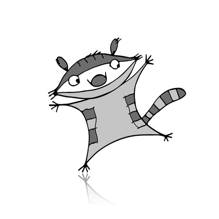 Funny raccoon for your design. Vector illustrationのイラスト素材