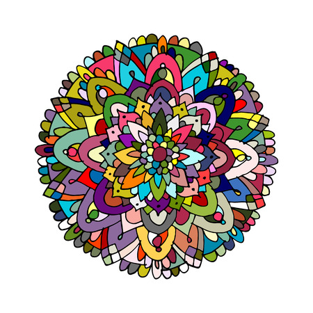 Mandala ornament, colorful pattern for your design. Vector illustrationのイラスト素材