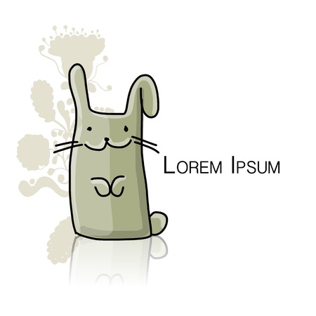 Funny rabbit character for your design. illustrationのイラスト素材