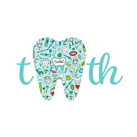 Dental clinic concept, sketch for your designのイラスト素材