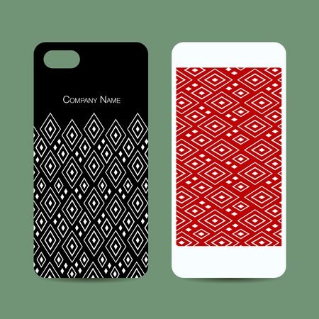 Mobile phone cover design, abstract geometric patternのイラスト素材