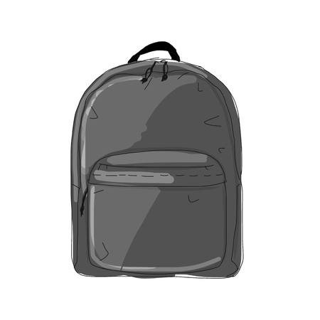 Backpack mockup, sketch for your design.のイラスト素材