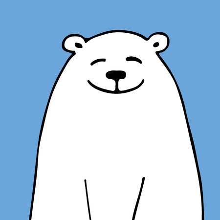White bear, sketch for your designのイラスト素材
