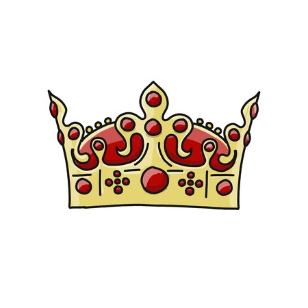 Crown sketch designのイラスト素材