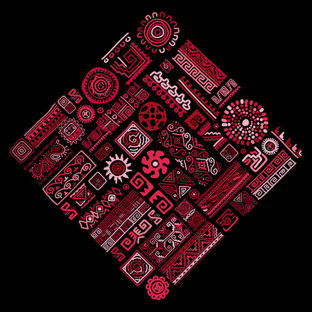 Ethnic handmade ornament.のイラスト素材