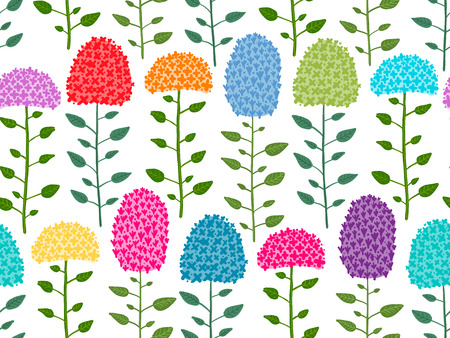 Abstract floral pattern.のイラスト素材