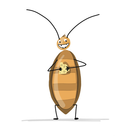 Funny cockroach for your design Vector illustration.のイラスト素材