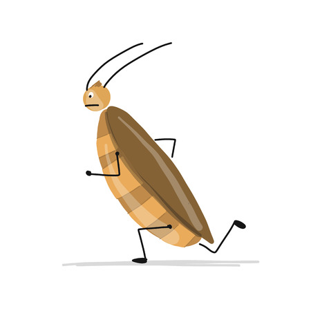 Funny cockroach for your design. Vector illustrationのイラスト素材