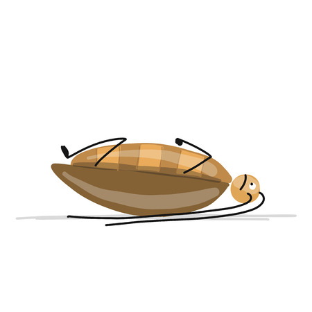 Funny cockroach for your design. Vector illustrationのイラスト素材