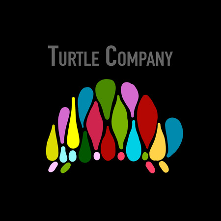 Turtle colorful icon vector illustrationのイラスト素材