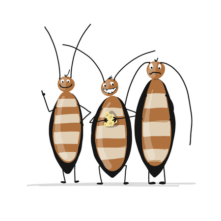 Funny cockroaches for your design.