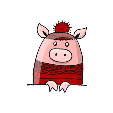 Cute piggy for your designのイラスト素材