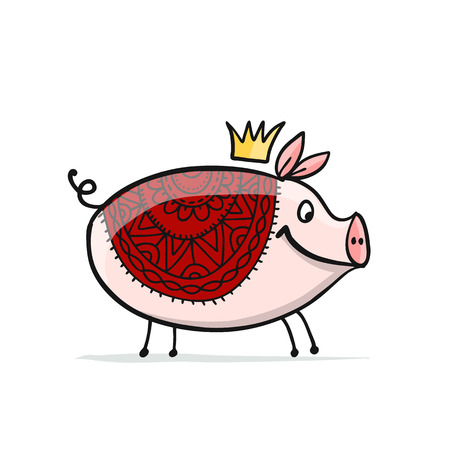 Cute piggy for your designのイラスト素材