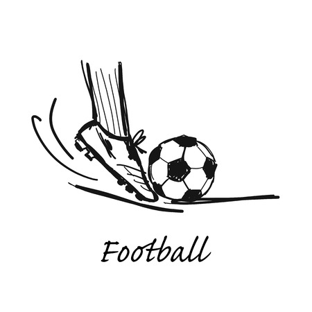 Football, sketch for your designのイラスト素材
