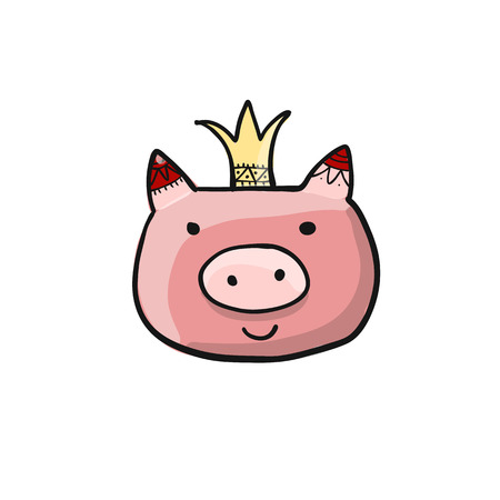 Cute piggy for your designのイラスト素材