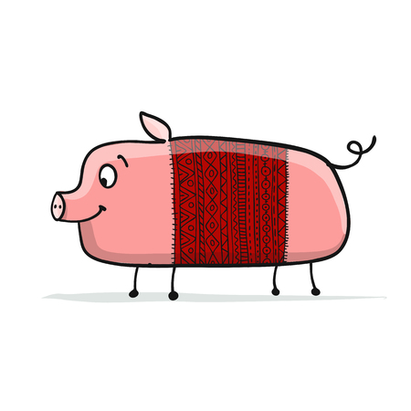 Cute piggy for your designのイラスト素材