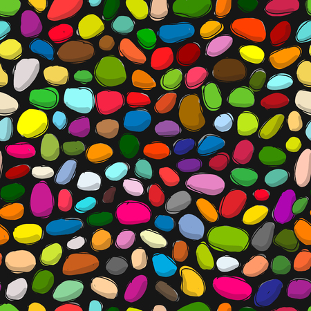 Pebble colorful background, seamless pattern for your design. Vector illustrationのイラスト素材
