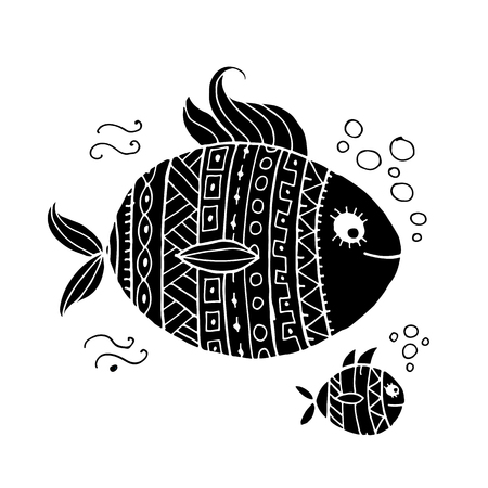 Ornate fish for your designのイラスト素材