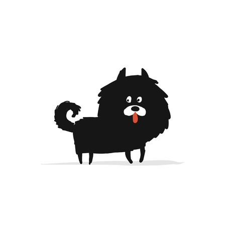 Funny dog, sketch for your designのイラスト素材