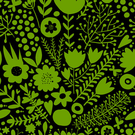 Floral seamless pattern, sketch for your design. Vector illustrationのイラスト素材