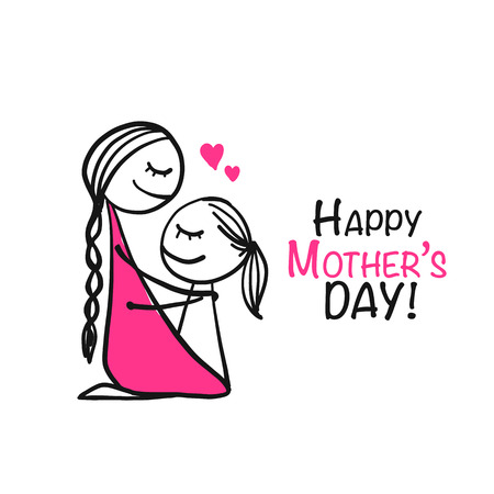 Happy mothers day. Greeting card designのイラスト素材