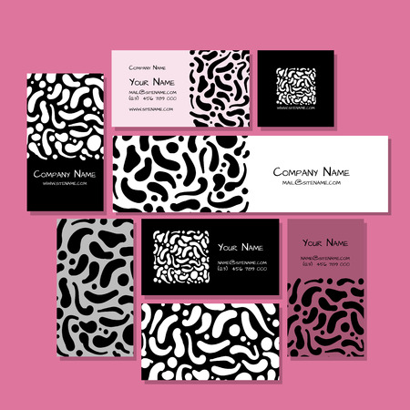 Business cards design, abstract liquid background. Vector illustrationのイラスト素材