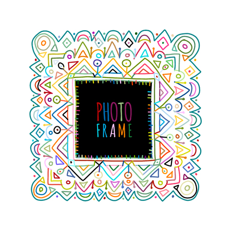 Ornate banner design with place for your text. Vector illustrationのイラスト素材