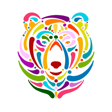 Bear face, sketch for your designのイラスト素材