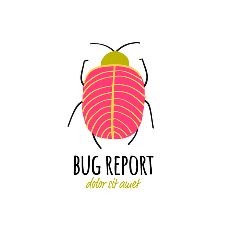 Funny beetle, bug character for your designのイラスト素材