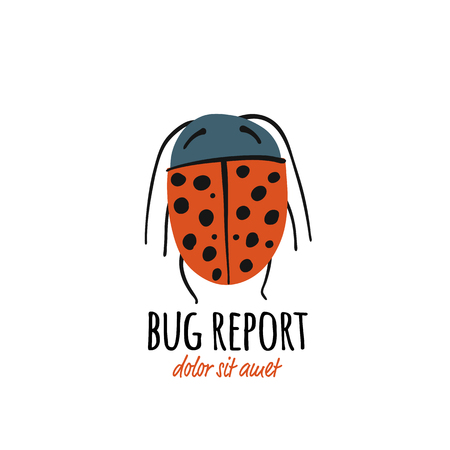 Funny beetle, bug character for your designのイラスト素材