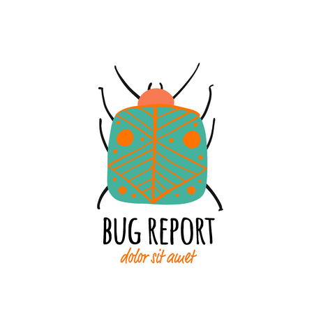 Funny beetle, bug character for your designのイラスト素材