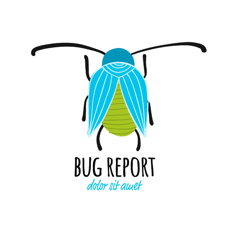 Funny beetle, bug character for your designのイラスト素材