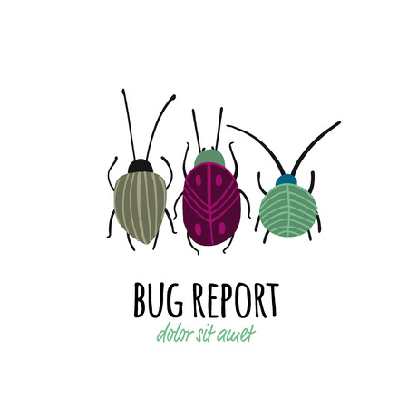 Funny beetle, bug character for your designのイラスト素材