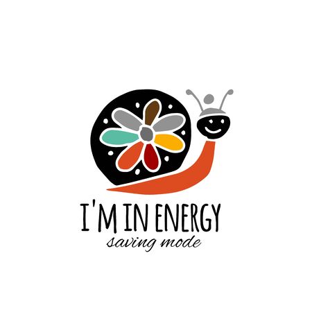 Funny snail for your designのイラスト素材