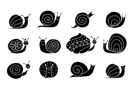 Funny snail for your designのイラスト素材