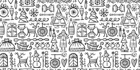 Christmas background, sketch for your designのイラスト素材