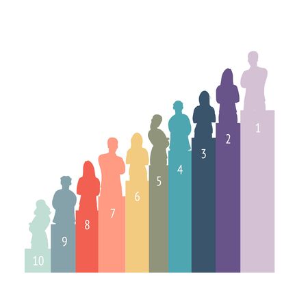 Business team and teamwork concept in flat design. People characters. Vector illustrationのイラスト素材